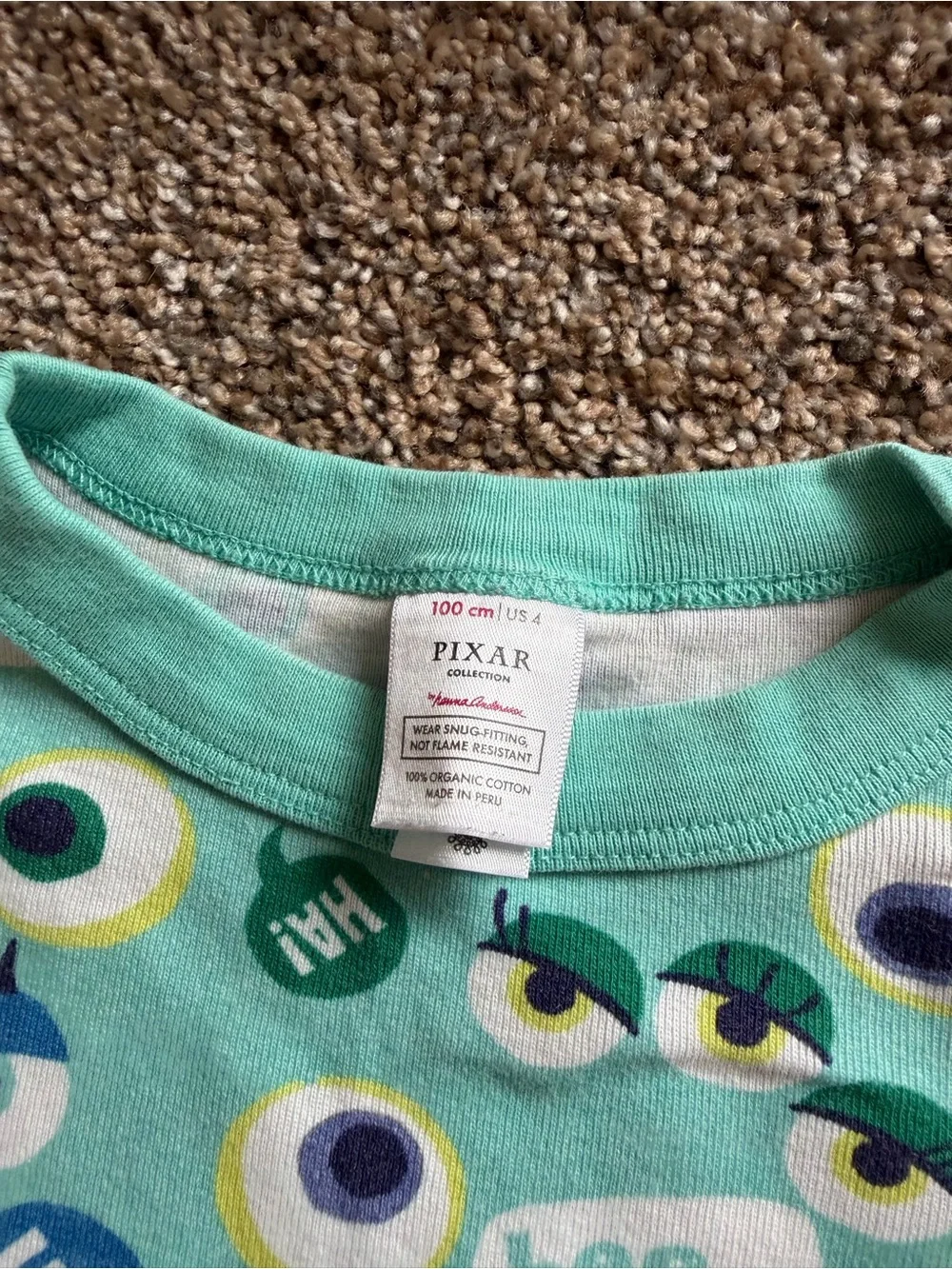 HANNA ANDERSSON Pixar Monsters Inc Pajama Set